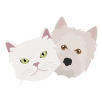 Cat and dog graphic
